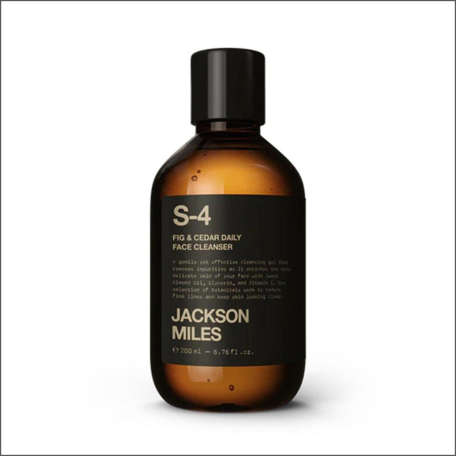 Jackson Miles S-4 Fig & Cedar Gentle Face Cleanser 200ml - Cosmetics Fragrance Direct-9369998012121