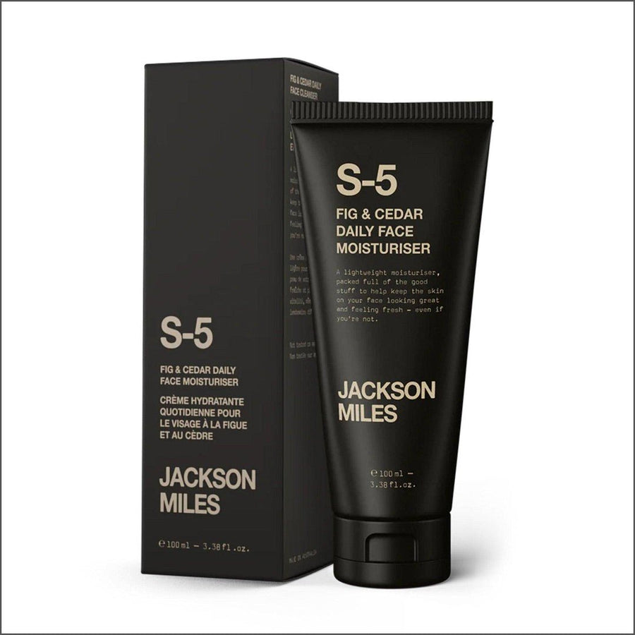 Jackson Miles S-5 Fig & Cedar Anti-Aging Daily Face Moisturiser 100ml - Cosmetics Fragrance Direct-9369998114085
