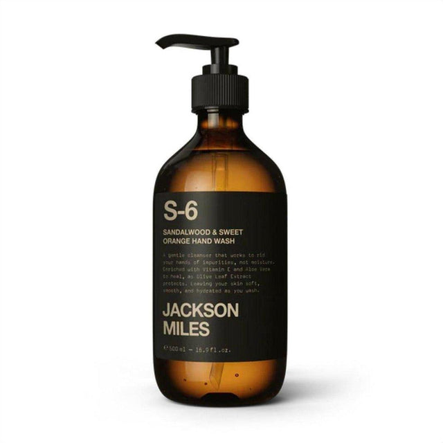 Jackson Miles S-6 Sandalwood & Sweet Orange Nourishing Hand Wash 500ml - Cosmetics Fragrance Direct-9369998021048