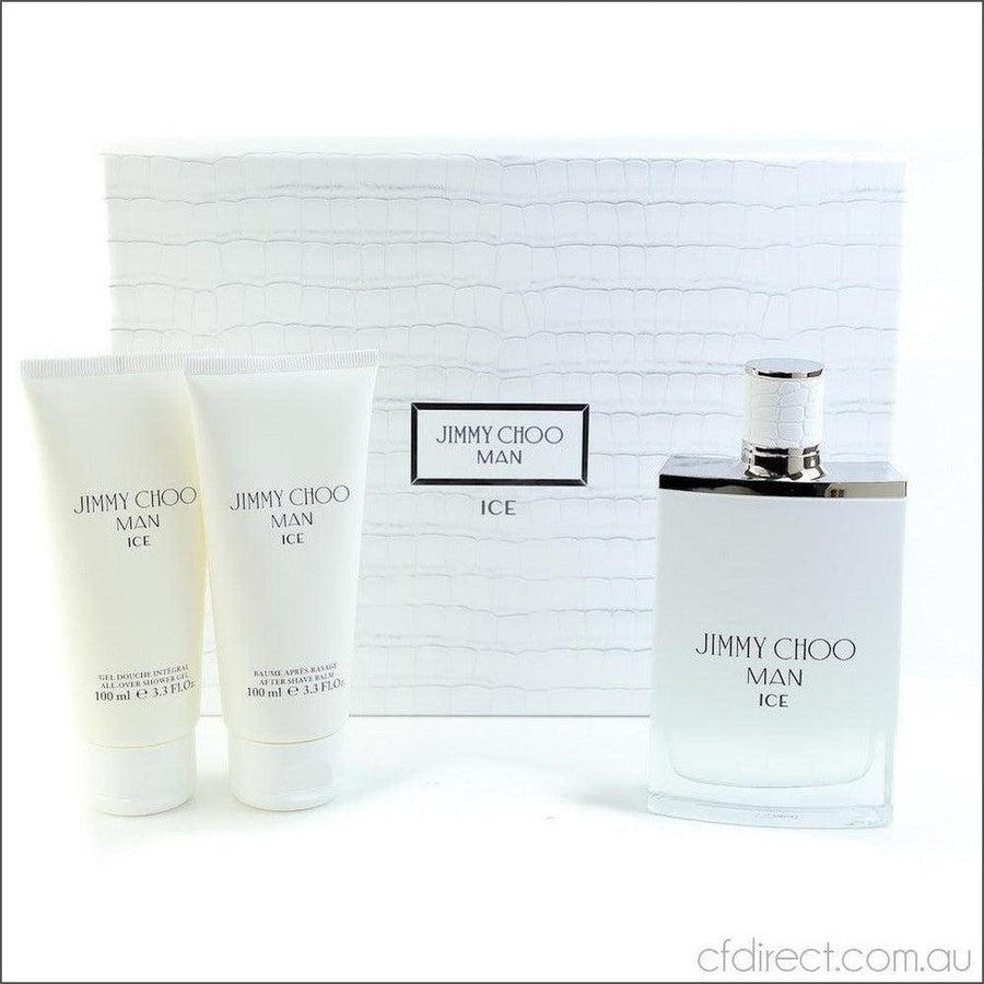 Jimmy Choo Man Ice Eau de Toilette 100ml Bath Gift Set - Cosmetics Fragrance Direct-3.38646E+12