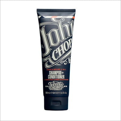 Johnny's Chop Shop Hair & Beard 2 In 1 Shampoo + Conditioner 250ml - Cosmetics Fragrance Direct-5016155124299