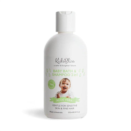 Kids Bliss Baby Bath & Shampoo 2in1 Aloe Vera 252ml - Cosmetics Fragrance Direct-9349261001274