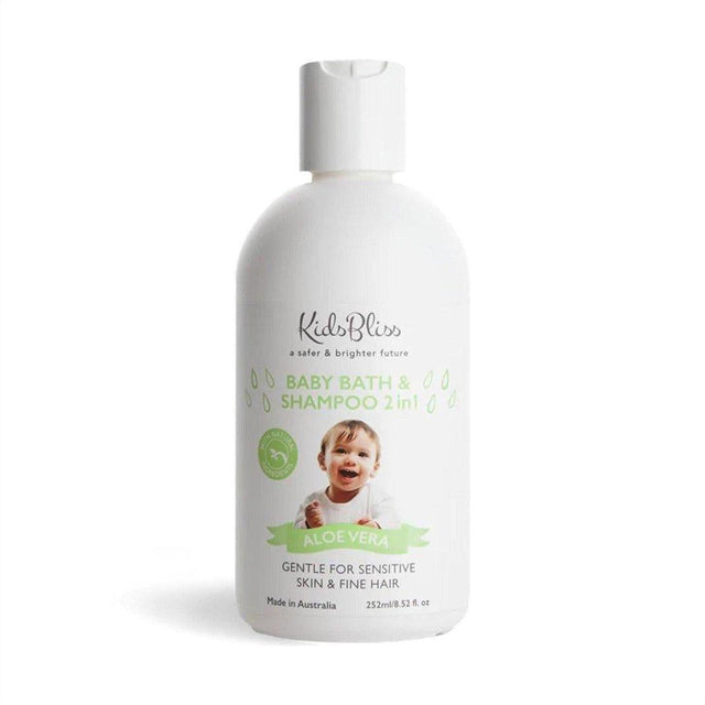 Kids Bliss Baby Bath & Shampoo 2in1 Aloe Vera 252ml - Cosmetics Fragrance Direct-9349261001274