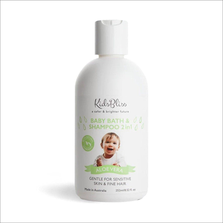 Kids Bliss Baby Bath & Shampoo 2in1 Aloe Vera 252ml - Cosmetics Fragrance Direct-9349261001274