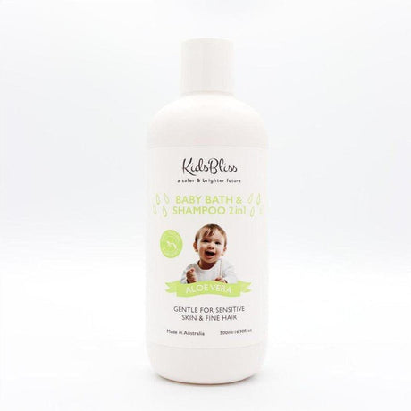 Kids Bliss baby Bath & Shampoo 2in1 Aloe Vera 500ml - Cosmetics Fragrance Direct-9349261001298