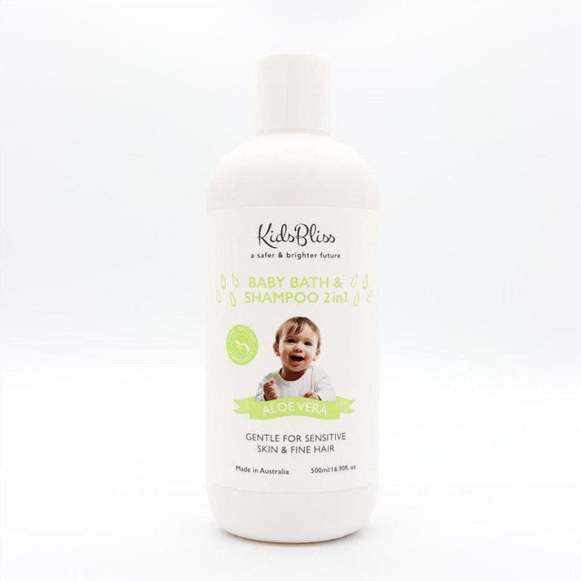 Kids Bliss baby Bath & Shampoo 2in1 Aloe Vera 500ml - Cosmetics Fragrance Direct-9349261001298