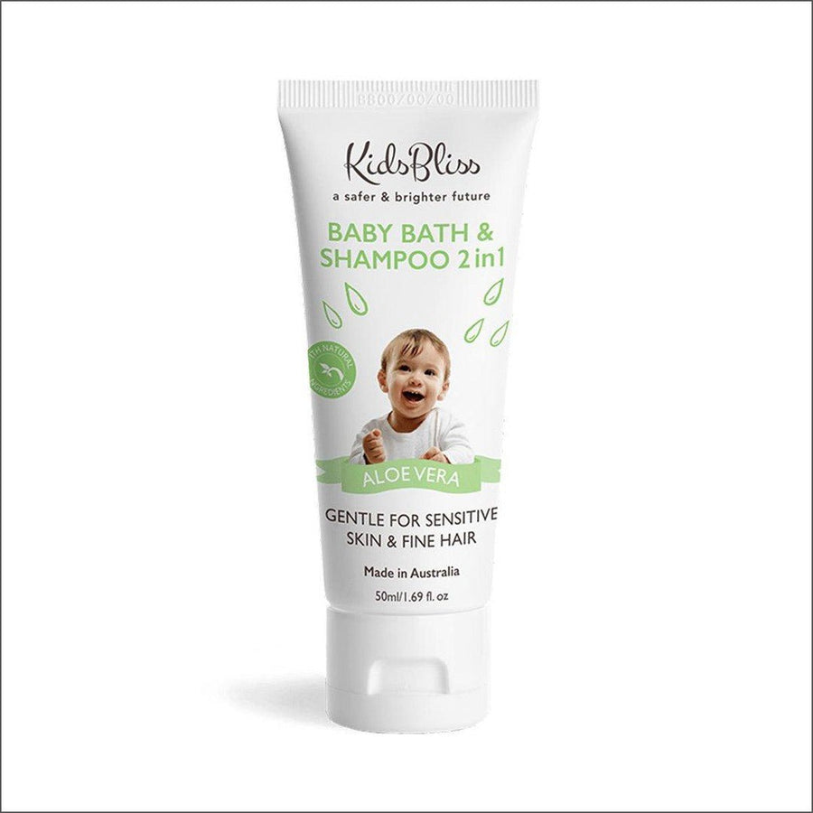 Kids Bliss Baby Bath & Shampoo Aloe Vera 2in1 50ml - Cosmetics Fragrance Direct-9349261001311