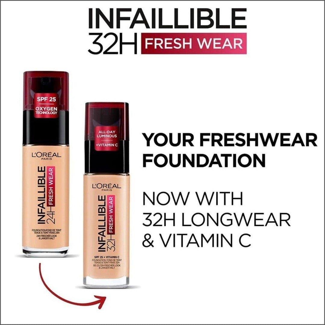 L'Oréal Infaillible 32hr Fresh Wear Foundation - 130 True Beige - Cosmetics Fragrance Direct-3600523614417