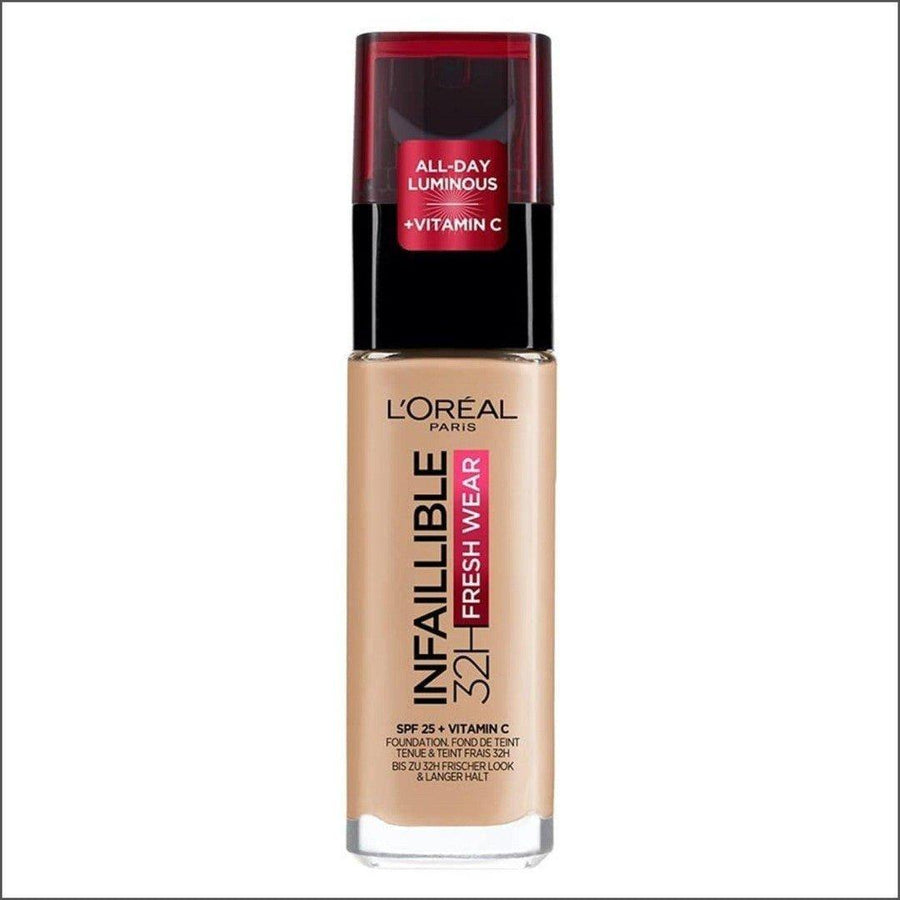 L'Oréal Infaillible 32hr Fresh Wear Foundation - 145 Rose Beige - Cosmetics Fragrance Direct-3600523614431