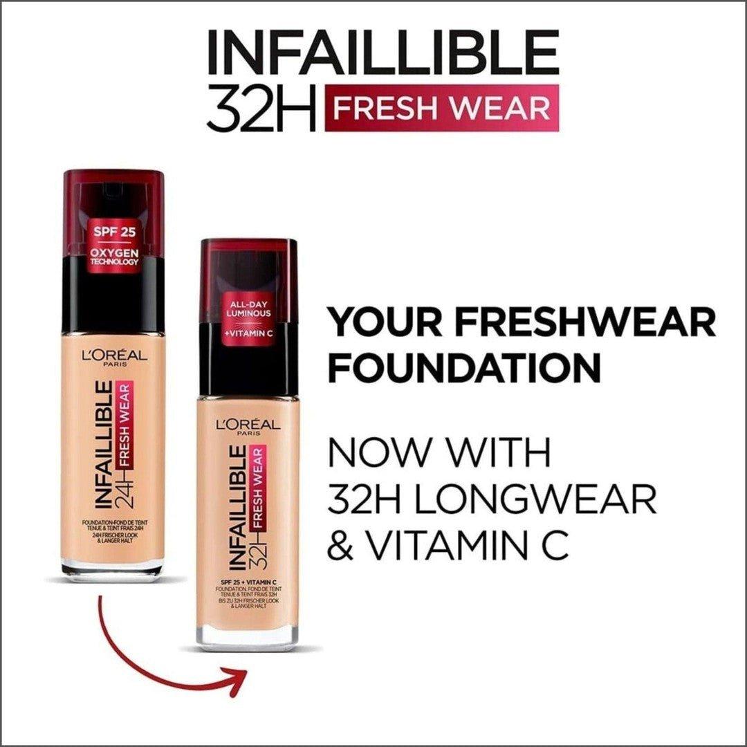 L'Oréal Infaillible 32hr Fresh Wear Foundation - 340 Copper - Cosmetics Fragrance Direct-
