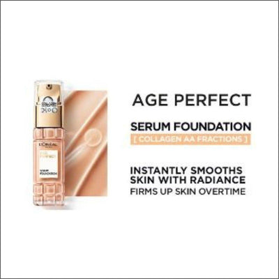 L'Oréal Paris Age Perfect Serum Foundation 150 Cream Beige - Cosmetics Fragrance Direct-30162112