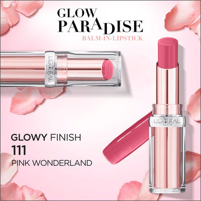 L'Oréal Paris Color Riche Glow Paradise Balm In Lipstick 111 Pink Wonderland - Cosmetics Fragrance Direct-3600523465255