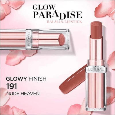 L'Oréal Paris Color Riche Glow Paradise Balm In Lipstick 191 Nude Heaven - Cosmetics Fragrance Direct-3600524026547