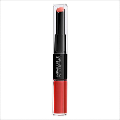 L'Oréal Paris Infaillible 2 Step 24hr Lipstick 506 Red Infaillible - Cosmetics Fragrance Direct-