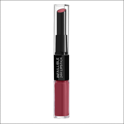 L'Oréal Paris Infaillible 2 Step 24hr Lipstick 804 Metro Proof Rose - Cosmetics Fragrance Direct-3600523999965