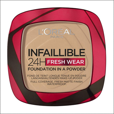 L'Oréal Paris Infaillible 24h Fresh Wear Powder Foundation 140 Golden Beige - Cosmetics Fragrance Direct-3600523951598