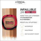 L'Oréal Paris Infaillible 24h Fresh Wear Powder Foundation 220 Sand - Cosmetics Fragrance Direct-3600523951895