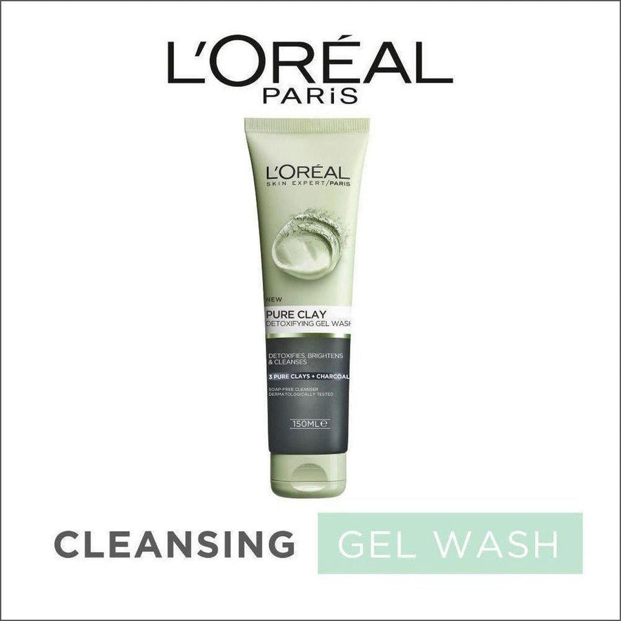 L'Oréal Paris Pure Clay Charcoal Detoxifying Gel Wash - Cosmetics Fragrance Direct-3600523431205
