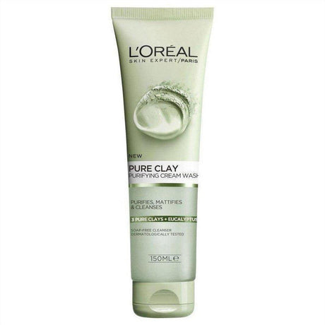 L'Oréal Paris Pure Clay Eucalyptus Purifying Cream Wash - Cosmetics Fragrance Direct-3600523431212