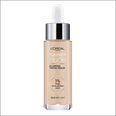 L'Oréal Paris True Match Nude Plumping Tinted Serum 0.5-2 Very Light - Cosmetics Fragrance Direct-