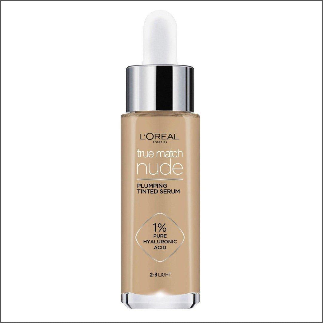 L'Oréal Paris True Match Nude Plumping Tinted Serum 2-3 Light - Cosmetics Fragrance Direct-3600523989904