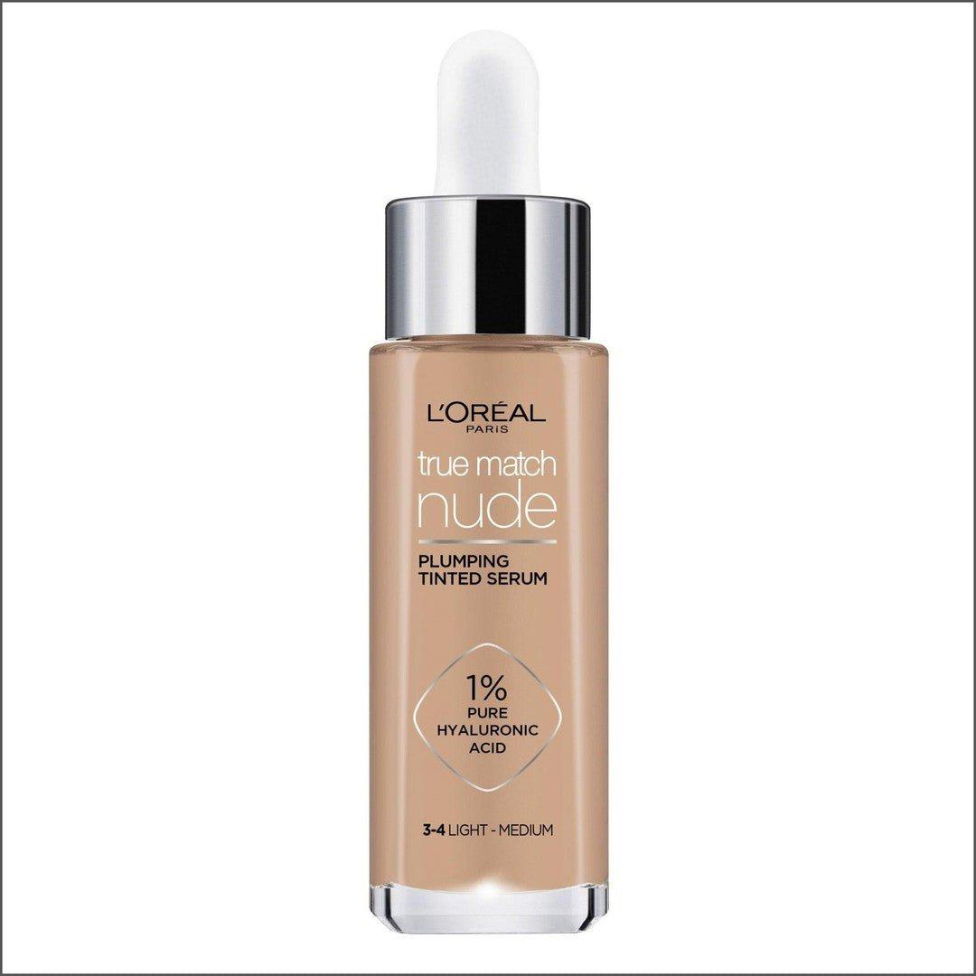 L'Oréal Paris True Match Nude Plumping Tinted Serum 3-4 Light - Medium