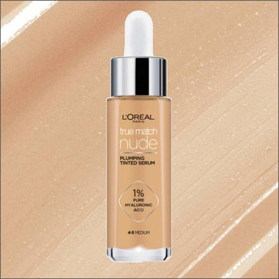 L'Oréal Paris True Match Nude Plumping Tinted Serum 4-5 Medium - Cosmetics Fragrance Direct-