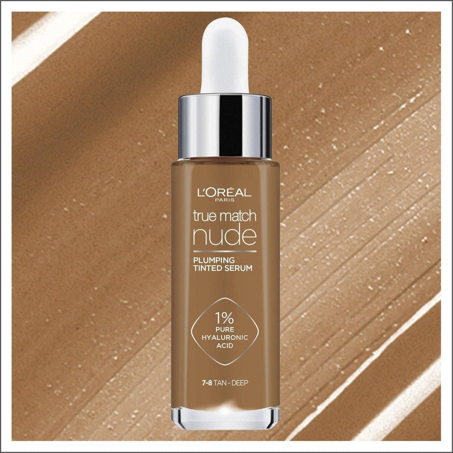L'Oréal Paris True Match Nude Plumping Tinted Serum 7-8 Tan - Deep - Cosmetics Fragrance Direct-3600523989959