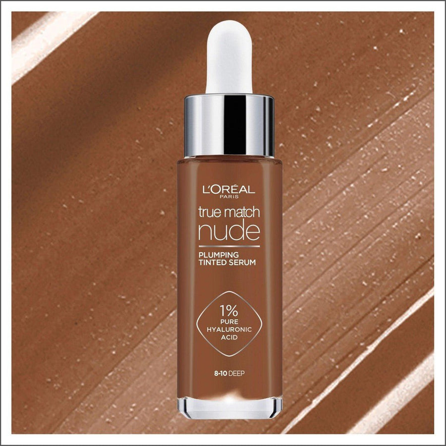 L'Oréal Paris True Match Nude Plumping Tinted Serum 8-10 Deep - Cosmetics Fragrance Direct-3600523989966