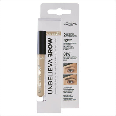 L'Oréal Paris Unbelievabrow Brow Gel 102 Cool Blonde - Cosmetics Fragrance Direct-3600523674596