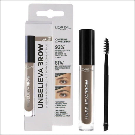L'Oréal Paris Unbelievabrow Brow Gel 104 Chatain - Cosmetics Fragrance Direct-3600523674640