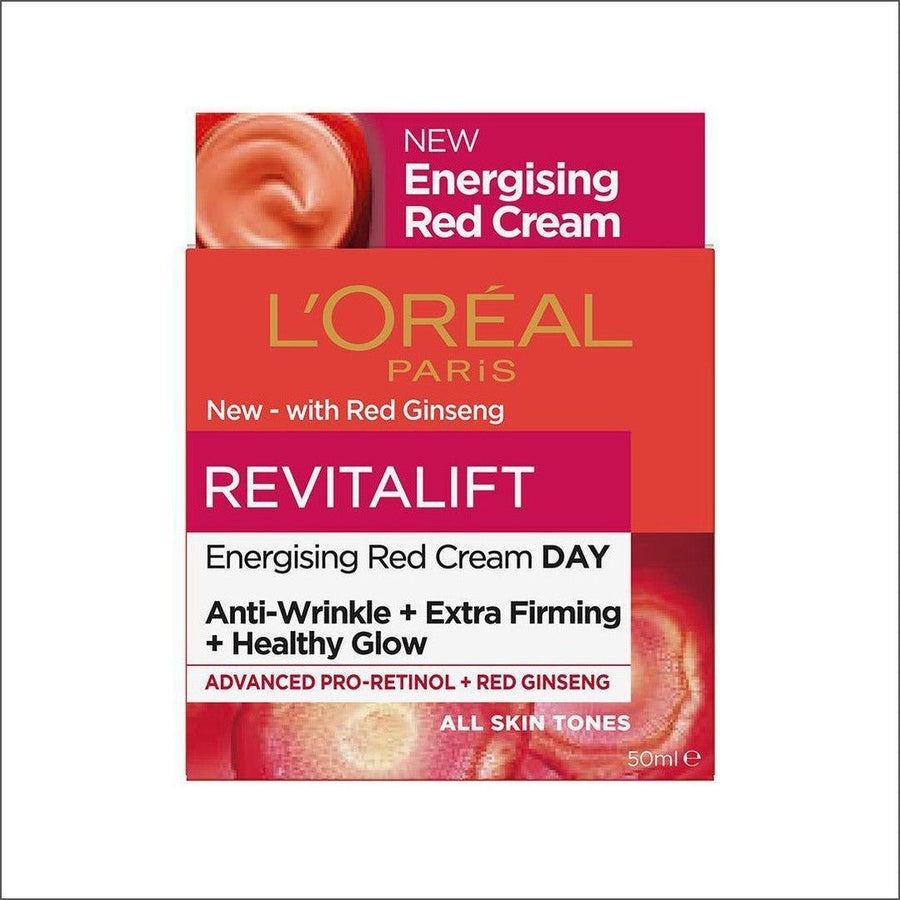 L'Oréal Revitalift Energising Red Day Cream 50ml - Cosmetics Fragrance Direct-99708212