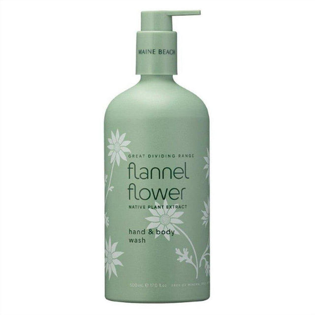 Maine Beach Great Dividing Range Flannel Flower Hand & Body Wash 500ml - Cosmetics Fragrance Direct-9343055013047