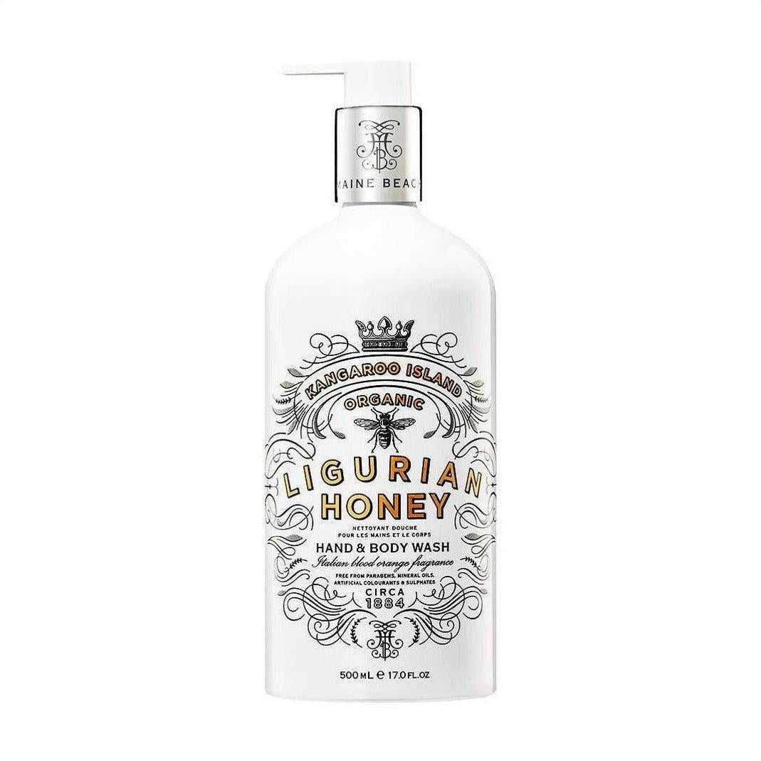 Maine Beach Kangaroo Island Organic Ligurian Honey Hand & Body wash 500ml - Cosmetics Fragrance Direct-9343055007046