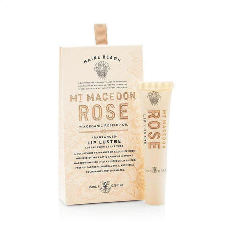 Maine Beach Mt Macedon Rose Lip Lustre 15ml **Box Dinted** - Cosmetics Fragrance Direct-9343055009095