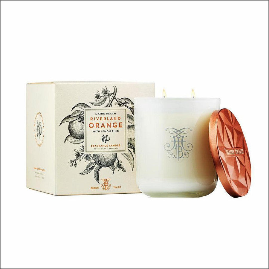 Maine Beach Riverland Orange Candle 380g - Cosmetics Fragrance Direct-9343055011401