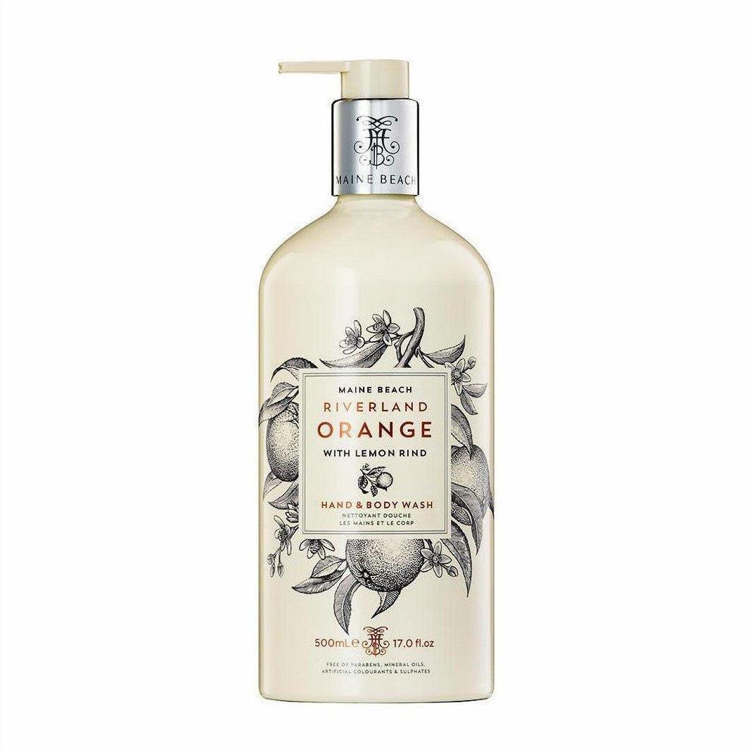 Maine Beach Riverland Orange Hand & Body Wash 500ml - Cosmetics Fragrance Direct-9343055011043