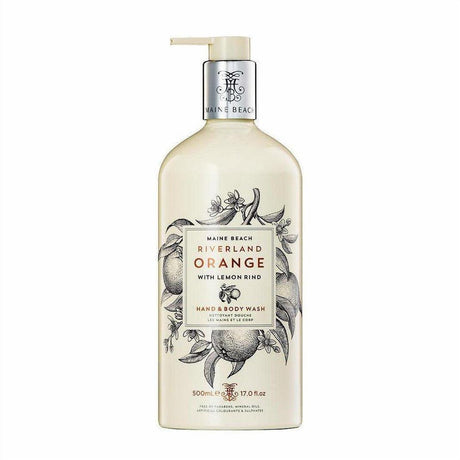 Maine Beach Riverland Orange Hand & Body Wash 500ml - Cosmetics Fragrance Direct-9343055011043