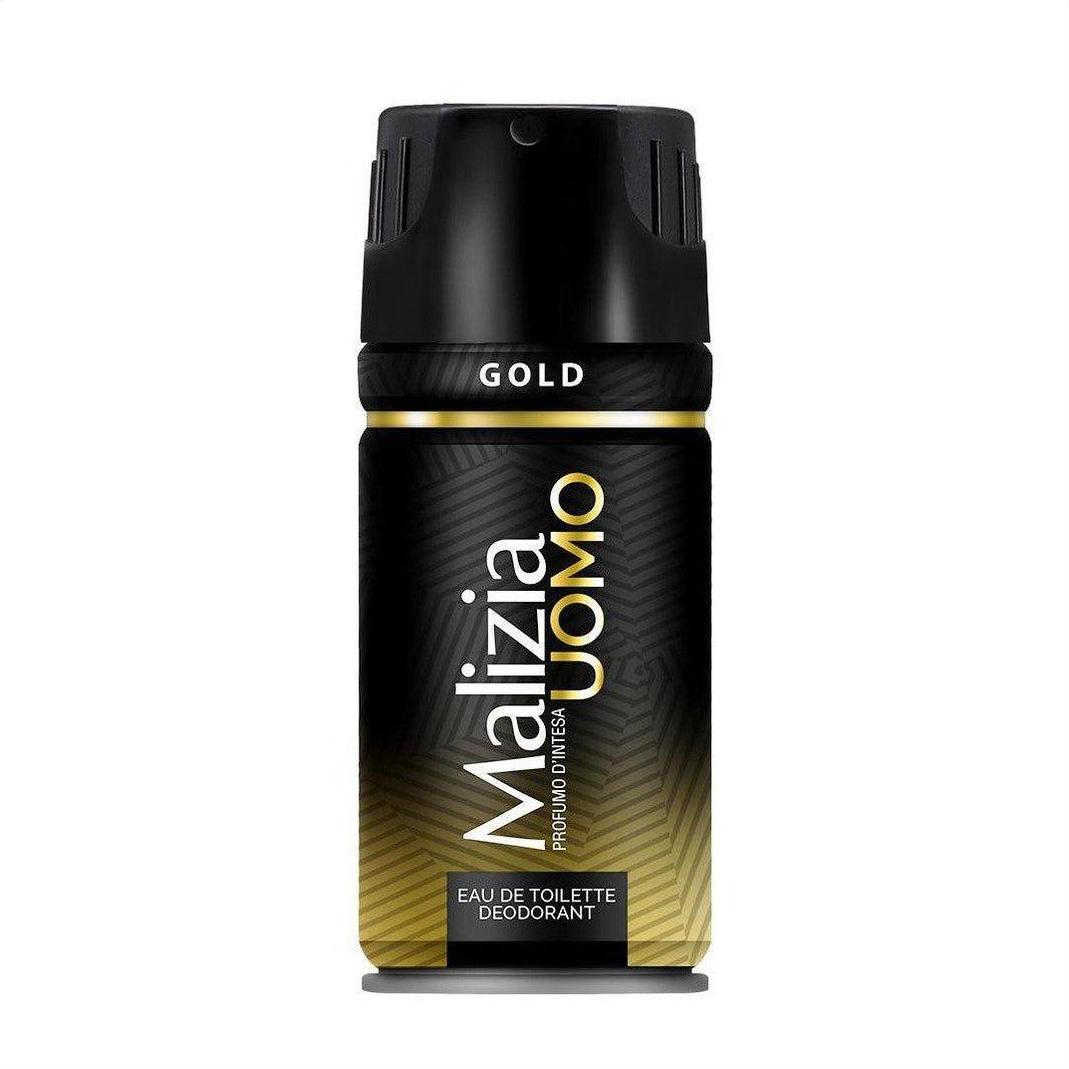 Malizia Uomo Gold Deodorant Eau De Toilette 150ml - Cosmetics Fragrance Direct-8003510016846