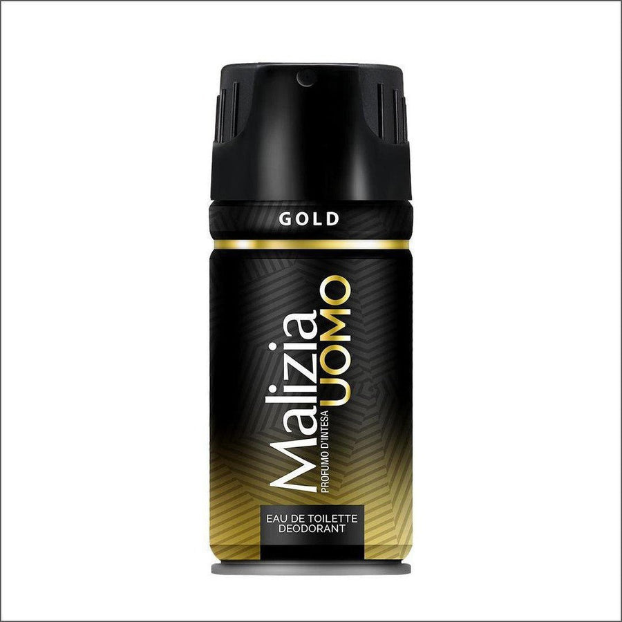 Malizia Uomo Gold Deodorant Eau De Toilette 150ml - Cosmetics Fragrance Direct-8003510016846