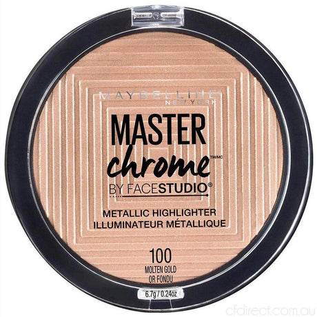 Master Chrome Highlighter - 100 Molten Gold - Cosmetics Fragrance Direct-041554538281