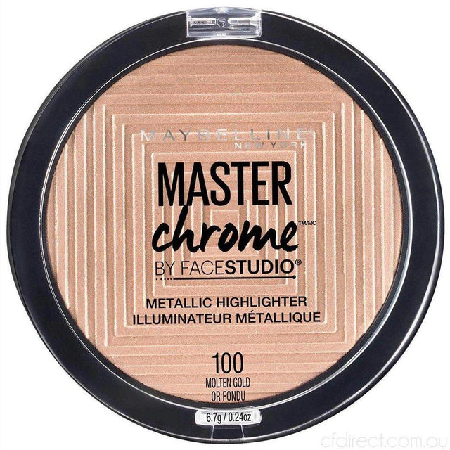 Master Chrome Highlighter - 100 Molten Gold - Cosmetics Fragrance Direct-041554538281