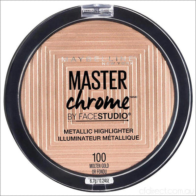 Master Chrome Highlighter - 100 Molten Gold - Cosmetics Fragrance Direct-041554538281