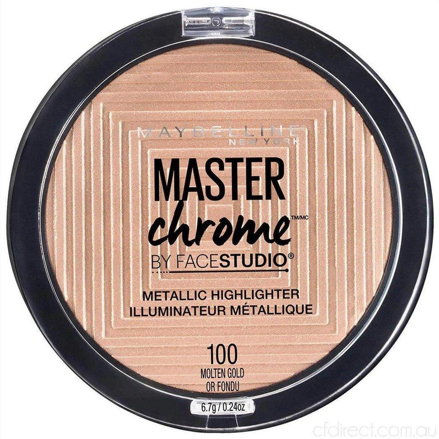 Master Chrome Highlighter - 100 Molten Gold - Cosmetics Fragrance Direct-041554538281