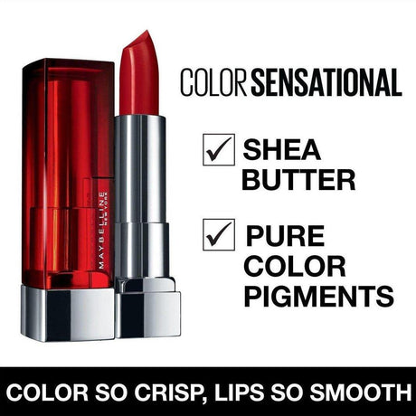 Maybelline Color Sensational The Creams Lipstick with Shea Butter - Bare Reveal 177 - Cosmetics Fragrance Direct-40773940