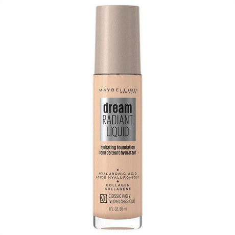 Maybelline Dream Radiant Liquid Hydrating Foundation - Classic Ivory 20 30ml - Cosmetics Fragrance Direct-041554579086