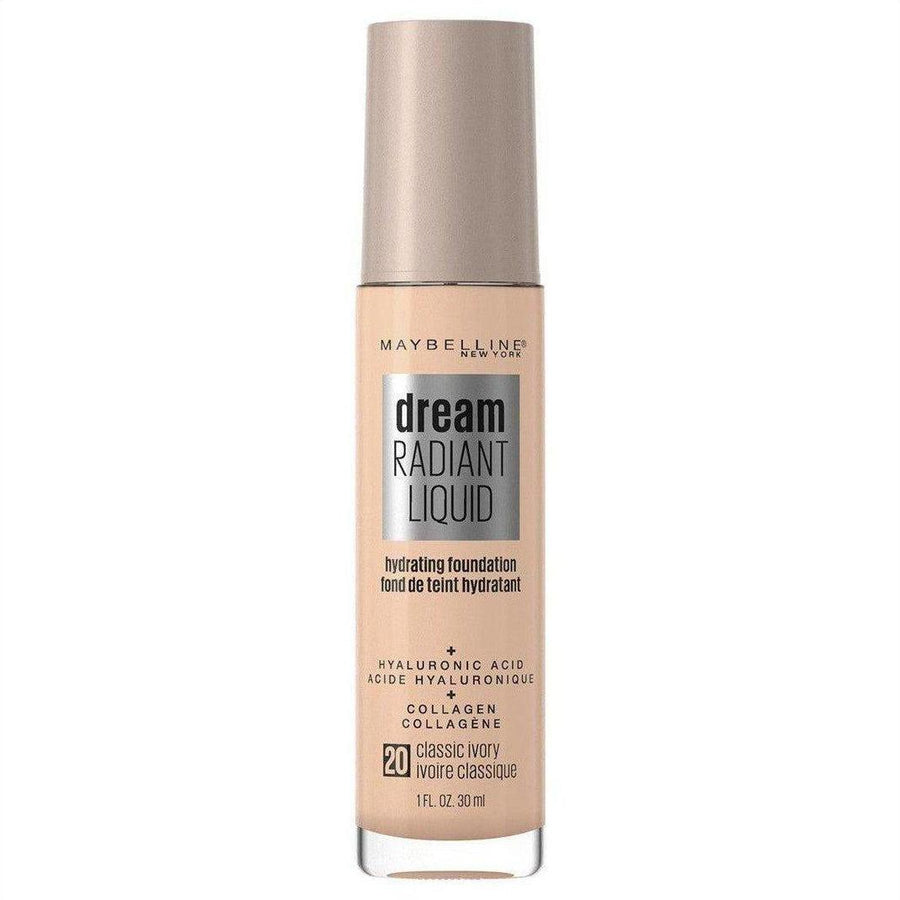 Maybelline Dream Radiant Liquid Hydrating Foundation - Classic Ivory 20 30ml - Cosmetics Fragrance Direct-041554579086