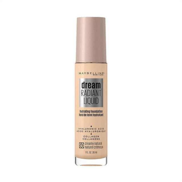 Maybelline Dream Radiant Liquid Hydrating Foundation - Creamy Natural 50 30ml - Cosmetics Fragrance Direct-041554579123
