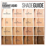 Maybelline Dream Radiant Liquid Hydrating Foundation - Porcelain Ivory 10 30 mL - Cosmetics Fragrance Direct-041554579079