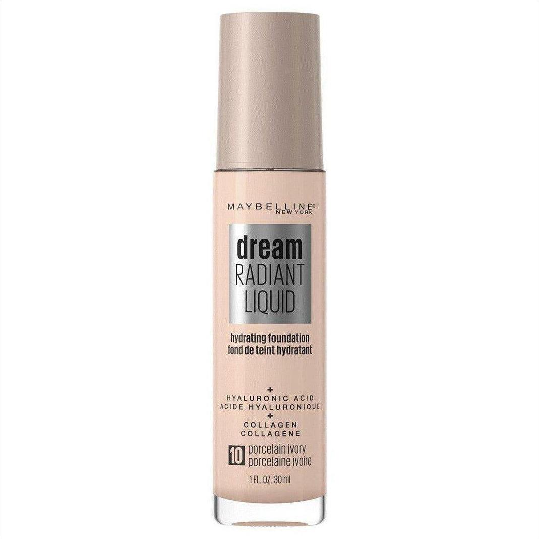 Maybelline Dream Radiant Liquid Hydrating Foundation - Porcelain Ivory 10 30 mL - Cosmetics Fragrance Direct-041554579079